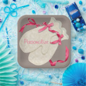 elegante wintermittens lintlint papieren bordje (Feest)