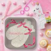 elegante wintermittens lintlint papieren bordje (Feest)