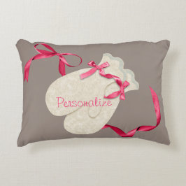  elegante wintermittens lintsneeuw accent kussen