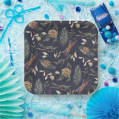 Elegante winterpapier Borden met pinecones Papieren Bordje (Feest)