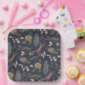 Elegante winterpapier Borden met pinecones Papieren Bordje (Feest)