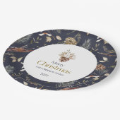 Elegante winterpapier Borden met pinecones Papieren Bordje (Gekanteld)