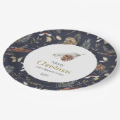 Elegante winterpapier Borden met pinecones Papieren Bordje (Gekanteld)