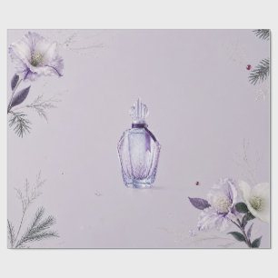 Elegante winterparfum Kerstmis lavendel verpakking Cadeaupapier