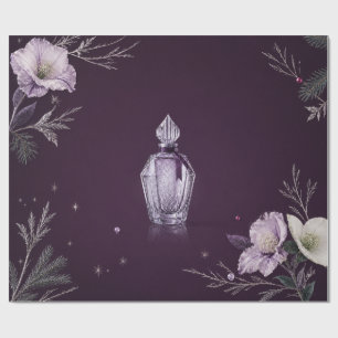 Elegante winterparfum pruim kerstcadeauverpakking cadeaupapier