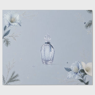Elegante winterparfum Vorstblauw kerst verpakking Cadeaupapier
