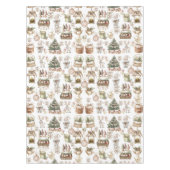 Elegante winterscène met vogel en Ornamenten Tafelkleed (Voorkant)