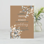 Elegante winterse waterverf bloesem kaart (Staand voorkant)