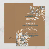 Elegante winterse waterverf bloesem kaart (Voorkant / Achterkant)