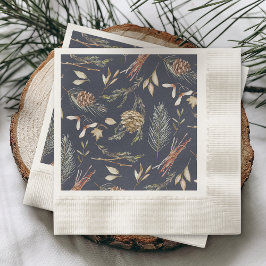 Elegante winterservetten met pinecones servet