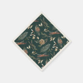 Elegante winterservetten met pinecones servet (Hoek)