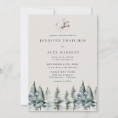 Elegante wintersneeuw | Kerst trouw uitnodiging (Voorkant)
