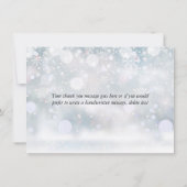 Elegante wintersvlokken hart script  bedankkaart (Achterkant)