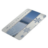Elegante wintersvlokken magneet (Linkerzijde)