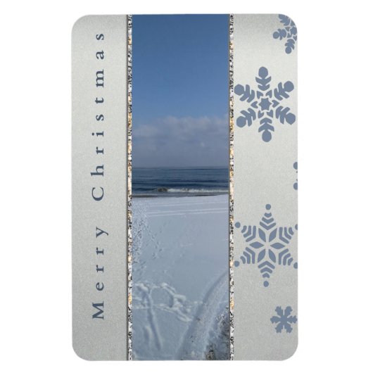 Elegante wintersvlokken magneet (Verticaal)