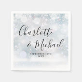 Elegante wintersvlokken Signature Script Servet (Voorkant)