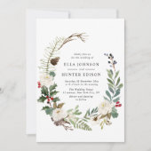 elegante winteruitnodiging voor een bruiloft kaart (Voorkant)