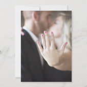 Elegante wintervakantie bruiloft save the date (Achterkant)