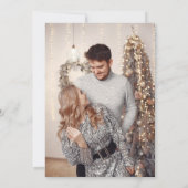 Elegante wintervakantie Kerstmis Bruiloft Kaart (Achterkant)