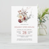 Elegante wintervakantie open huis uitnodiging (Staand voorkant)