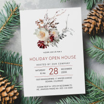 Elegante wintervakantie open huis uitnodiging