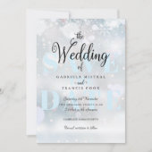 Elegante wintervlokken Trouw Save the Date Kaart (Voorkant)