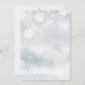 Elegante wintervlokken Trouw Save the Date Kaart (Achterkant)