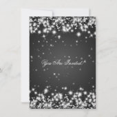 Elegante Wintervonkeling 2 Zwart Kaart (Achterkant)