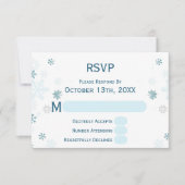 Elegante Winterwonderland Blauwe Sneeuwvlok RSVP Kaartje (Voorkant)