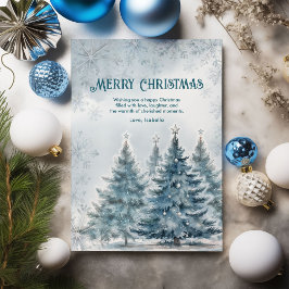 Elegante Winterwonderland Kerstvakantiekaart Feestdagenkaart