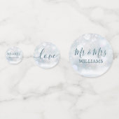 Elegante Winterwonderland Sneeuwvlokken Bruiloft Confetti (Achterkanten)