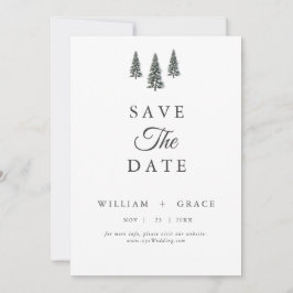 Elegante Winterwonderland Sneeuwvlokken bruiloft Save The Date