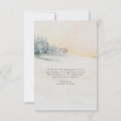 Elegante Winterwoud Bedankkaart (Achterkant)