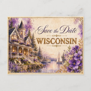 Elegante Wisconsin Save the Date Trouw Uitnodiging