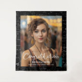 Elegante wiskunde felicitaties foto afstuderen wandkleed (Voorkant)