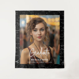 Elegante Wiskunde handgeschreven script foto Afstu Wandkleed