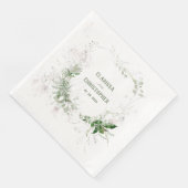 Elegante Wispy Blush & Greenery Wreath Servet (Hoek)