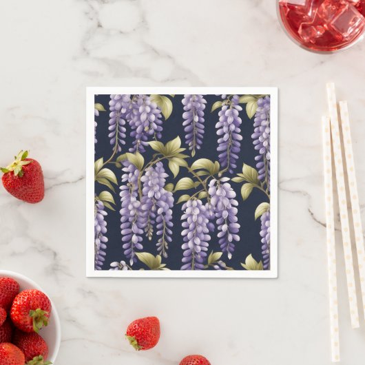 Elegante Wisteria Bloem Servet (Insitu)
