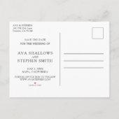 Elegante Wisteria boom Bewaar de datum Aankondigingskaart (Achterkant)