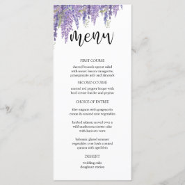 Elegante Wisteria boom bruiloft Menu
