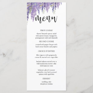 Elegante Wisteria boom bruiloft Menu