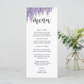 Elegante Wisteria boom bruiloft Menu (Staand voorkant)