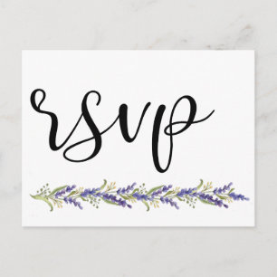 Elegante Wisteria boom minimale bruiloft RSVP Uitnodiging Briefkaart