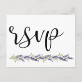Elegante Wisteria boom minimale bruiloft RSVP Uitnodiging Briefkaart (Voorkant)