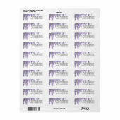 Elegante Wisteria boom Paarse bloemen Etiket (Full Sheet)