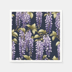 Elegante Wisteria Floral Servet