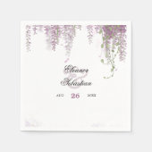 Elegante Wisteria Paarse bruiloft Servet (Voorkant)