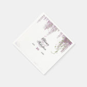 Elegante Wisteria Paarse bruiloft Servet (Hoek)