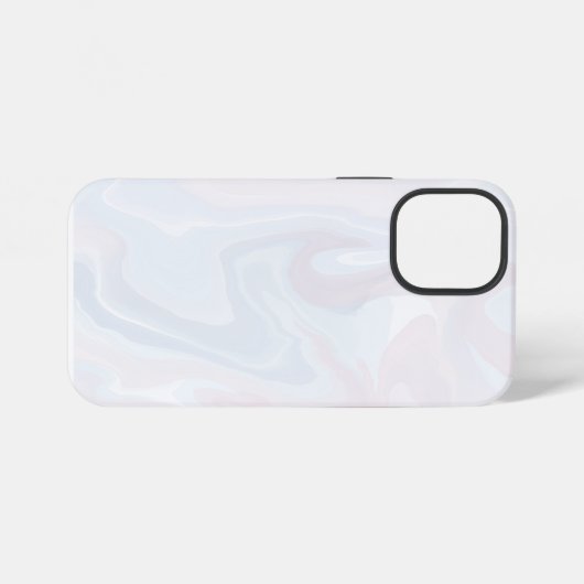 Elegante wit gemarmerde textuur iPhone hoesje (Achterkant horizontaal)