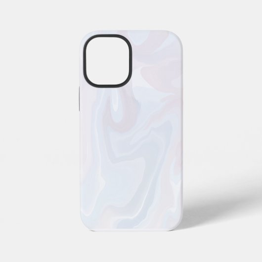 Elegante wit gemarmerde textuur iPhone hoesje (Achterkant)